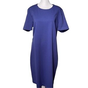 Draper’s & Damon’s Purple Short Sleeve Midi Dress Round Neck L